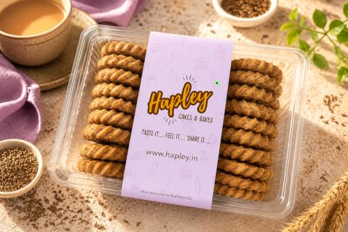Image of Hapley Jeera Cookies 300g, No Palm Oil, Aromatic Jeera Goodness with a Perfect Crunch