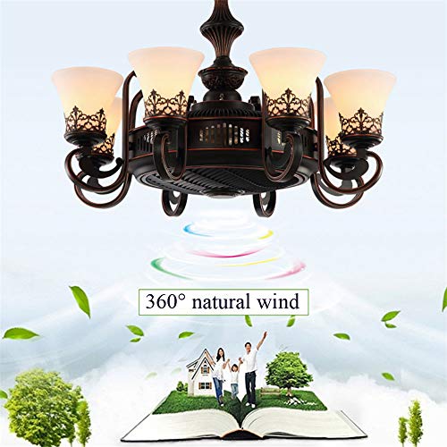 SOLUCKY Modern Steampunk Light Chandelier with Remote Control, Negative Ion Invisible Ceiling Fan Light for Lighting, Fans and Clean Air steampunk buy now online SOLUCKY Modern Steampunk Light Chandelier with Remote Control, Negative Ion Invisible Ceiling Fan Light for Lighting, Fans and Clean Air steampunk buy now online