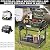 LS'BABQ Grill Stand for Ninja Woodfire Outdoor Smoker Pizza Oven Accessories, Foldable Cart Table With Wheels for Ninja XSKUNSTAND OG700 OG800 OG900 OO101 Series, Black