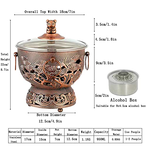 Olla tradicional china de cobre para hot pot y shabu shabu miniatura 6