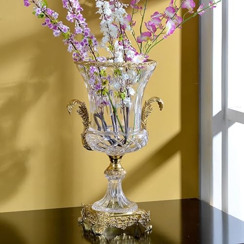 Vase en céramique blanc et verre moderne pour décoration de cheminée