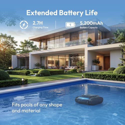 Image of (2026 New) Bubot 700 Gen2 Pool Vacuum for Inground Pools, Cordless Robotic Pool Cleaner with 210 Min Runtime, Strong Suction, Wall & Waterline Cleaning, App Control & Smart Navigation, Deep Gray