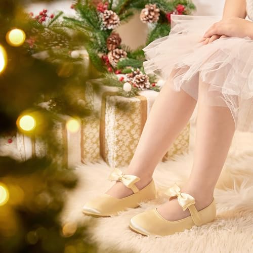 image for Felix & Flora Girls Dress Shoes - Mary Jane Ballet Flats Party Wedding