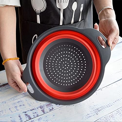Passoire silicone pliable grand format égouttoir de cuisine rétractable