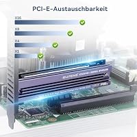 ELUTENG M.2 NVMe zu PCIe 4.0 X1 Adapter Karte, Aluminium-Kühlkörper-Lösung, M.2 SSD PCI Express NVMe Adapter Erweiterungskarte für PCIe 4.0/3.0 X1/X4/X8/X16 und 2230 2242 2260 2280 SSD – Ansicht 5