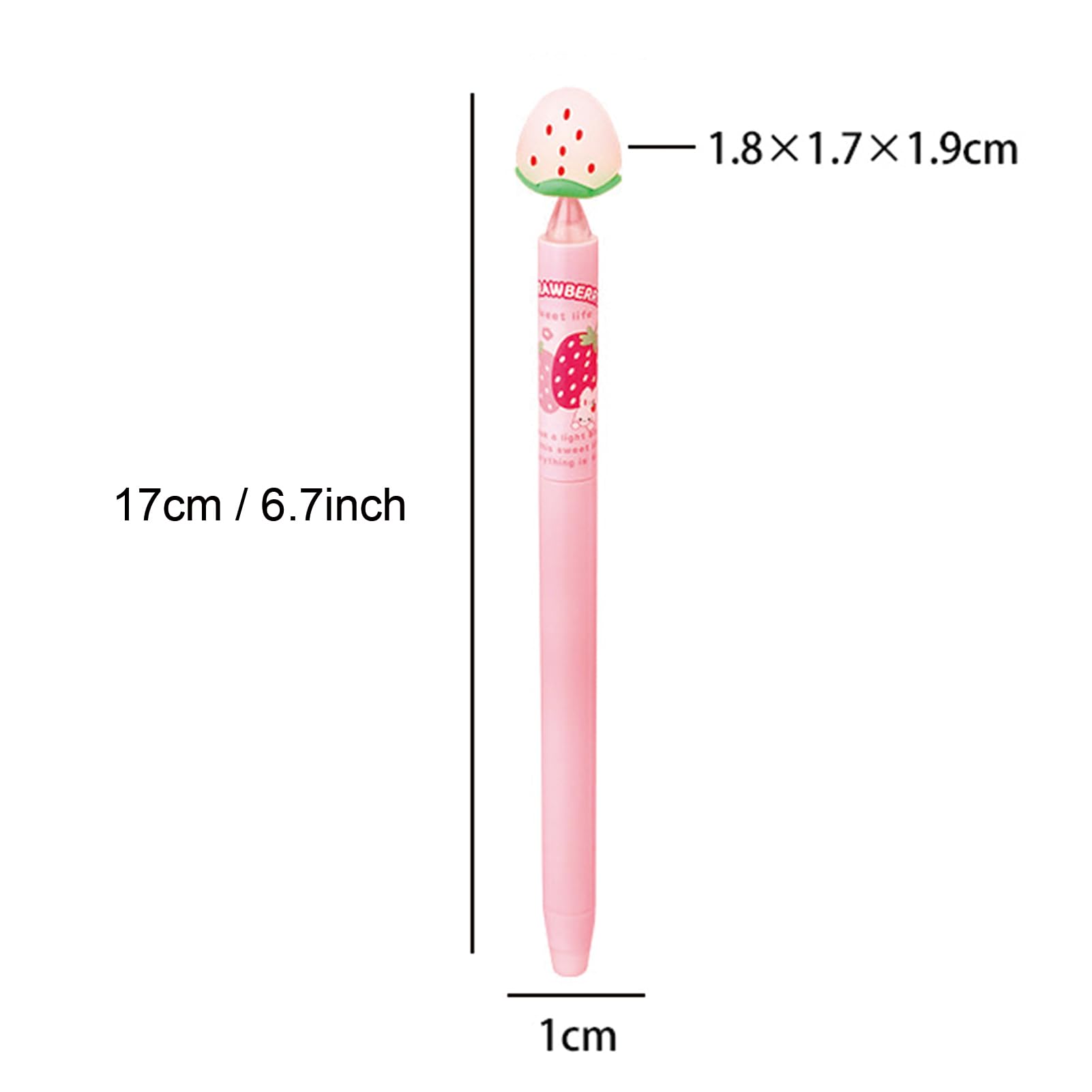 MOZXIRZ Lot de 4 stylos à encre gel effaçables et rotatifs pour femmes, filles, fournitures scolaires (encre bleu fraise) 0,5 mm