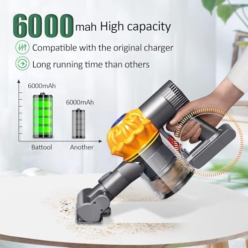 Batería V6 de 6000 mAh para limpiar toda la casa con tu Dyson sin interrupciones 7