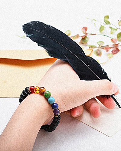Image of Young & Forever Full Intention 7 Chakra Healing Crystal Stone Bracelet for Men & Women - Natural Gemstone Reiki Prayer Beads for Anxiety Relief, Meditation & Positive Energy