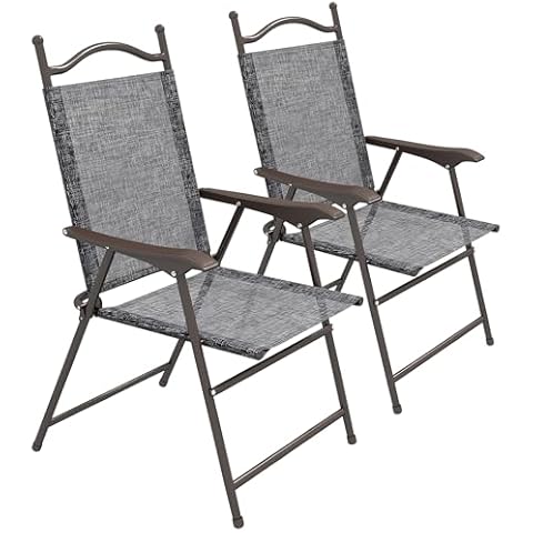 Outsunny Garden Folding Chairs Set of 2 Cover