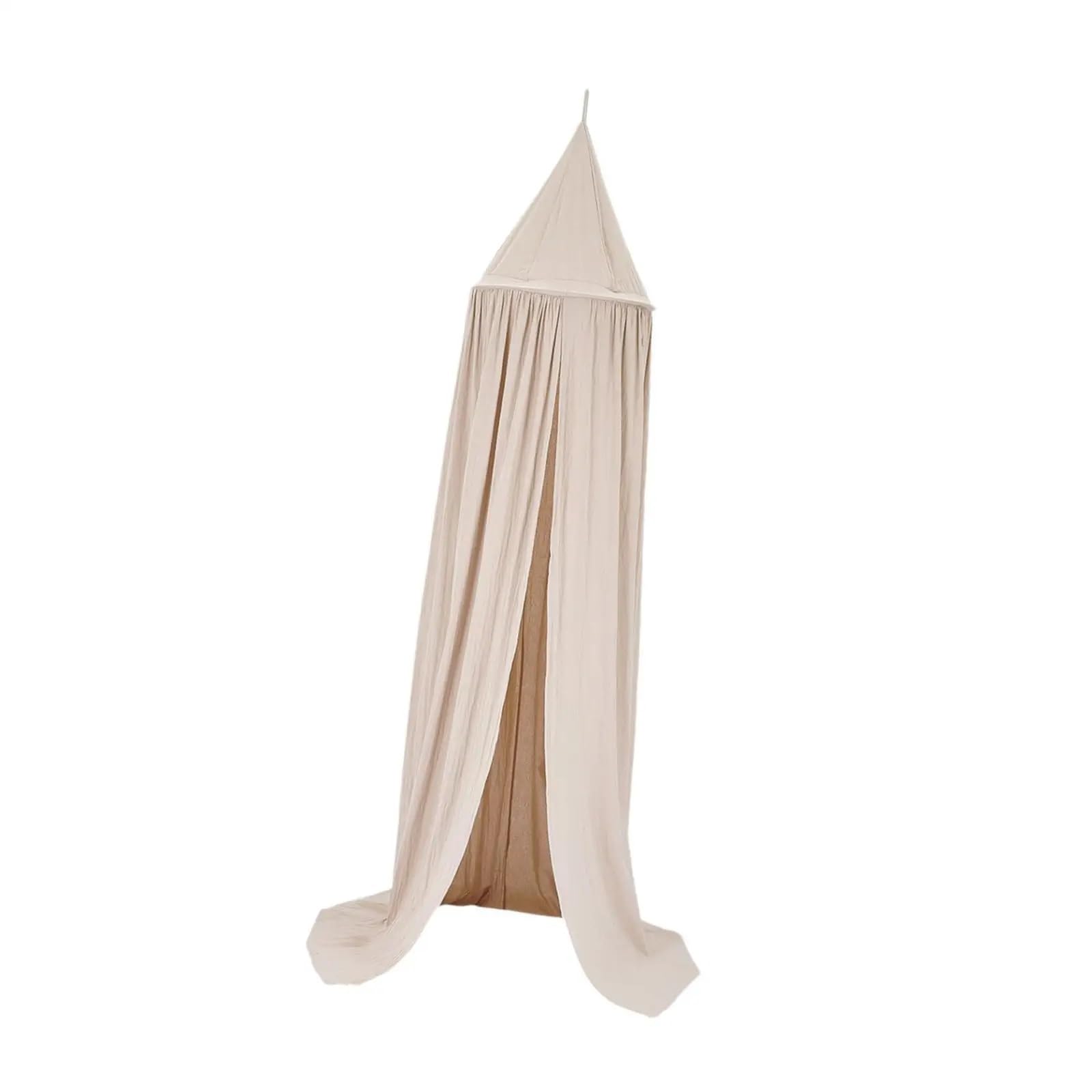 CGUOHU Kids Bed Canopy Curtain Drapes Dome Decoration For Hanging Canopies For Room Decor Bedding For Bed(Khaki)