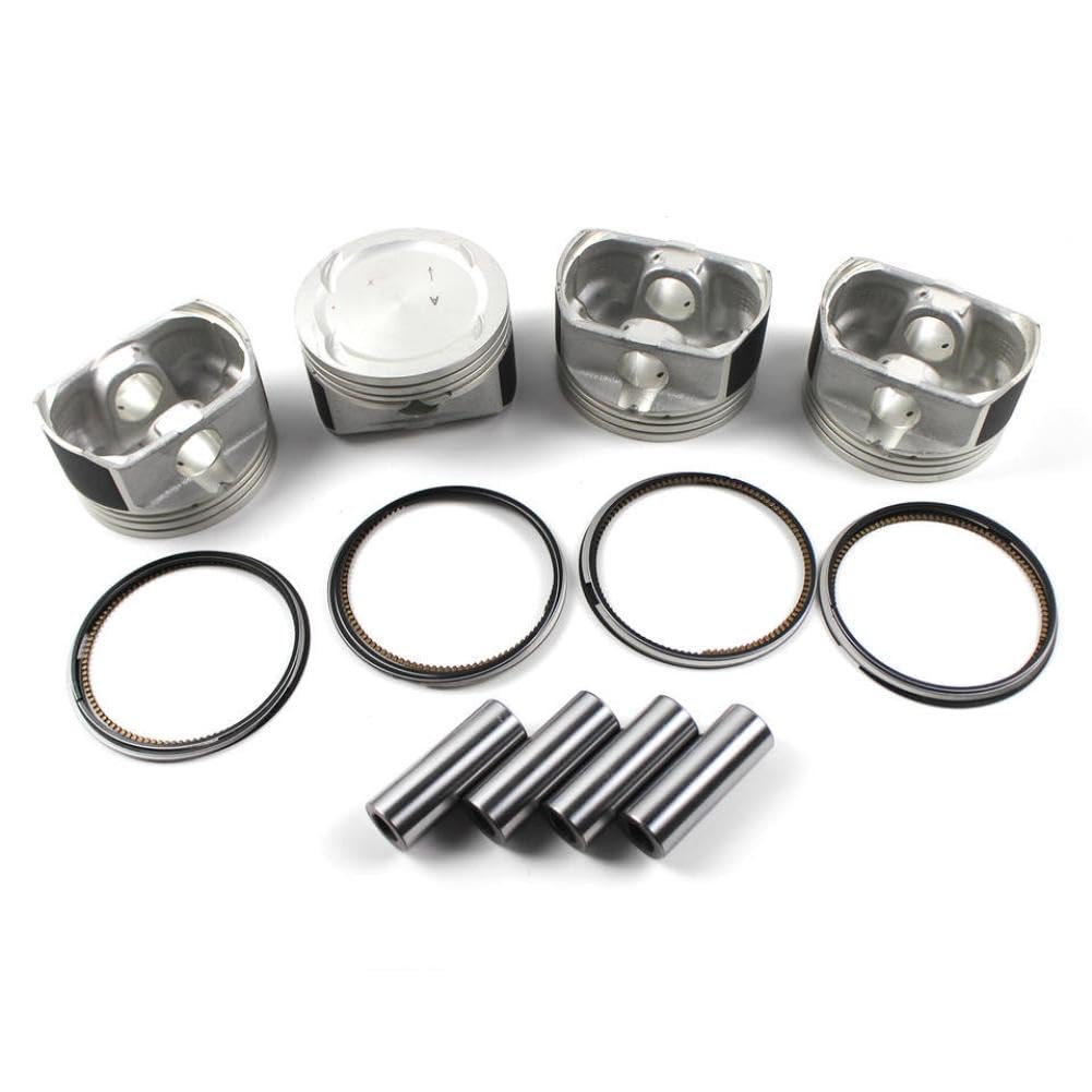 Kit pistoni e fasce elastiche motore 4 set compatibile con 2004 2008 G4KC 2.4L 23410-25211