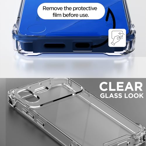 Image of Pikkme Back Cover for Nothing Phone 4b 5G PC + TPU Clear Transparent Raised Edges Shockproof Protective Phone Bumper Case(Transparent)