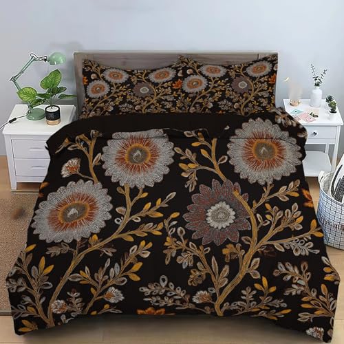 Floral Étnico Juego De Ropa De Cama 3 Piezas