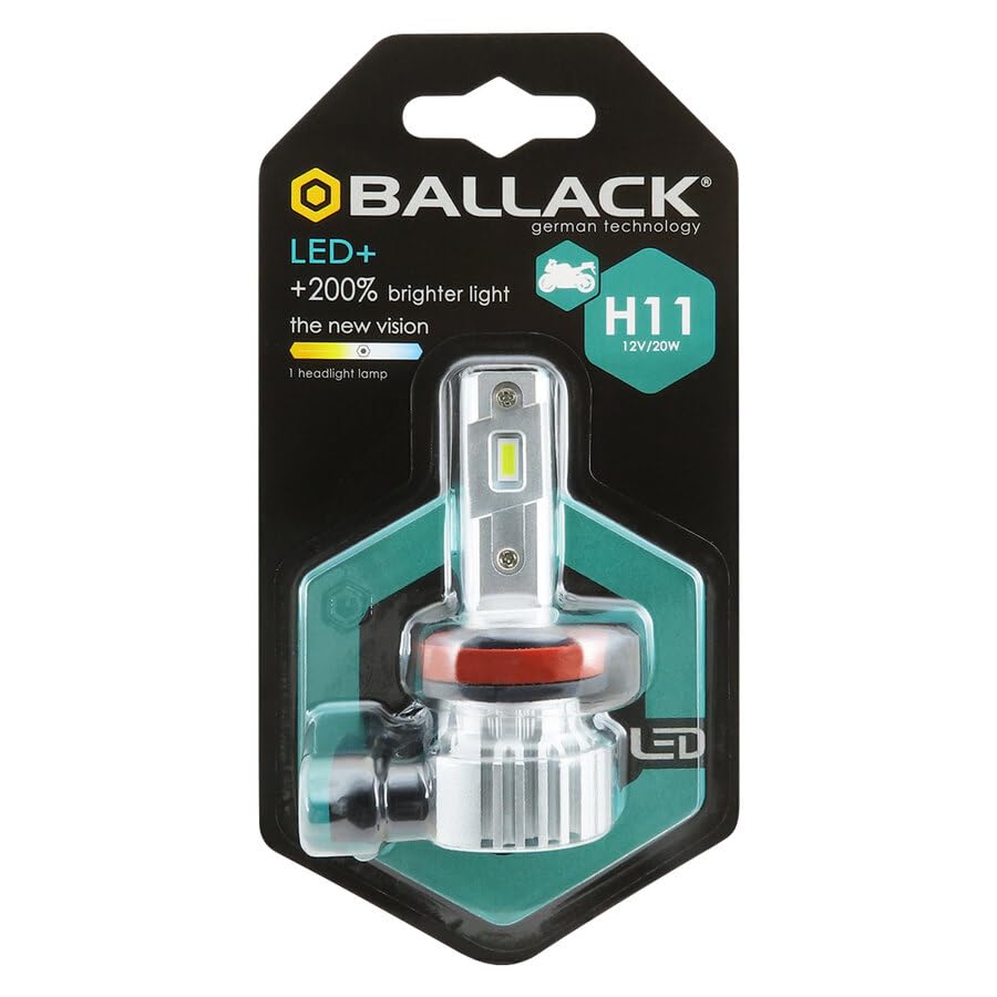 BALLACK Lampadine LED H7/H4 Canbus +200% più Luminose, Kit Conversione Alogena con Stesse Dimensioni Originali, Design Fanless Silenzioso, Luce Bianca Potente (Confezione da 2)