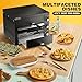 PYY Commercial Pizza Oven -12 Inch Double Decker Pizza Ovens 2-Layers Countertop Pizza Cooker Electric Indoor with Timer Stainless Steel Pizza Maker for Party Restaurant Home, Black