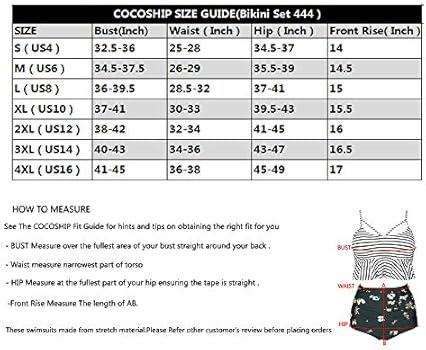 Cocoship swimwear size chart Clearance