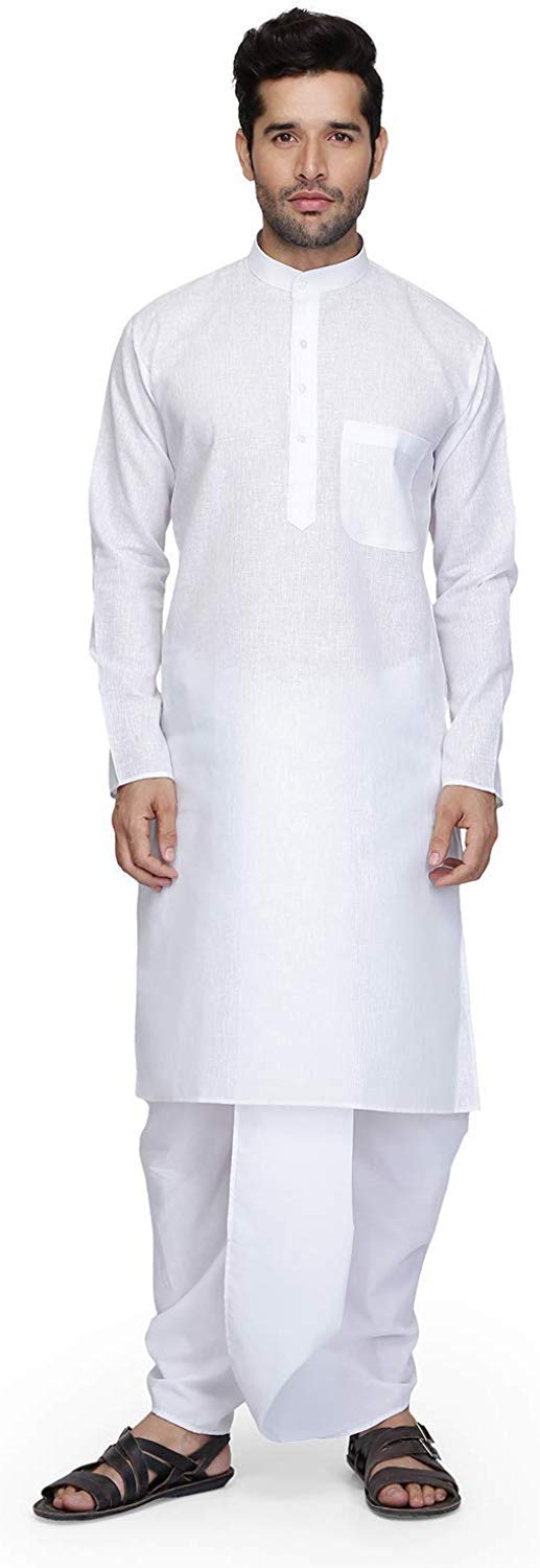 Mens Cotton Kurta Dhoti Pants-image-27