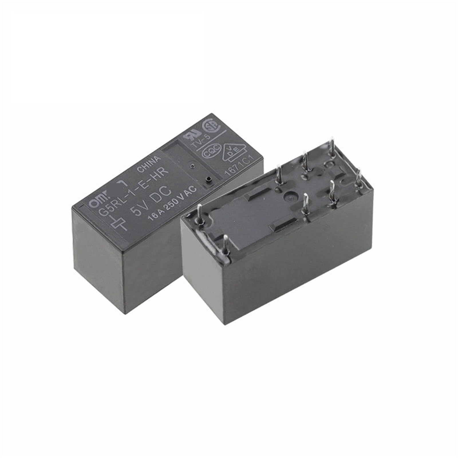 Relé G5RL-1-E-HR-12VDC de alta capacidad 16A con conmutación estable de 8 pines pack doble 8