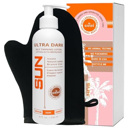 Sunless Tanning Lotion Dark Tones with Mitt (Packaging May Very)