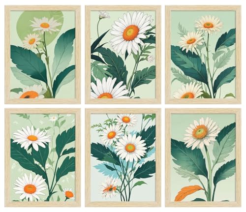 ArtX Paper Floral Art Paintings With Frame for Home Wall Decor, W...
