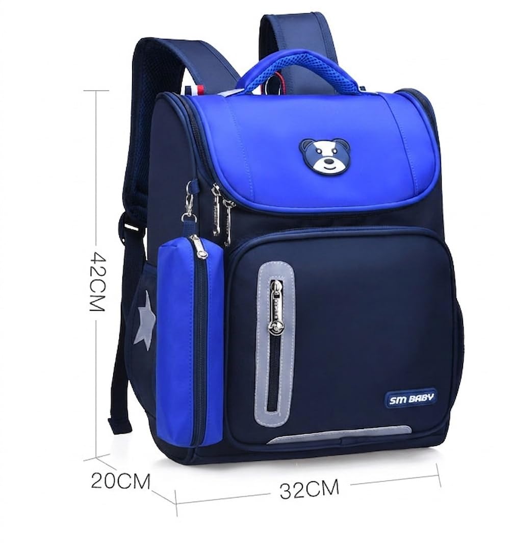 Generisch Premium Kinder Rucksack mit Stift-Etui, Blau