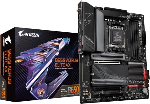 Image of GIGABYTE B650 AORUS Elite AX AMD AM5 ATX Motherboard,Support Ryzen 9000 /8000 /7000 Series,DDR5,14+2+1 Power Phase,PCIe 5.0 M.2,USB-C 3.2 Gen 2,WIFI6E,2.5GbE,EZ-Latch,Q-Flash,RGB Fusion,(Pack of 6)