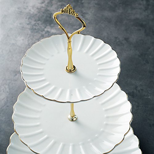 Sweejar UNKNOWN 3 Tier Ceramic Cake Stand Wedding thumb #3
