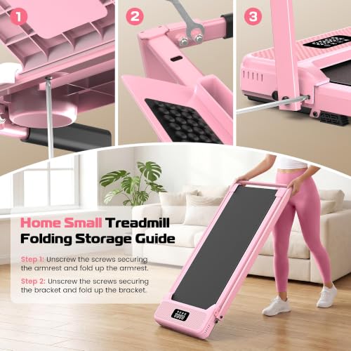 Image of ANCHEER Walking Vibration Pad with Incline-Foldable Treadmill for Home