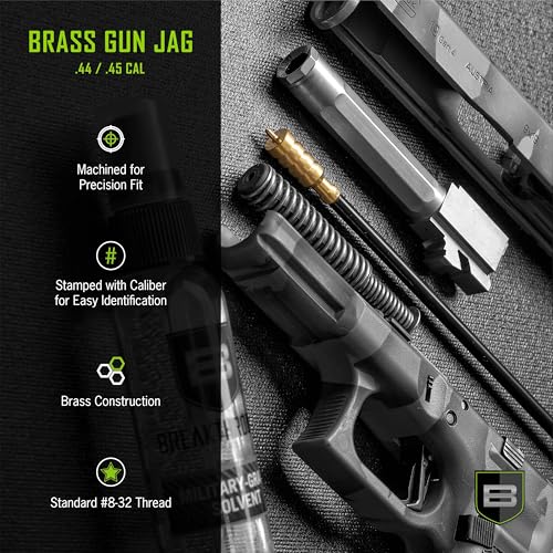 Breakthrough Clean Technologies® Brass Jag, .44 & .45 Caliber with #8-32\" Thread - Accessory for Firearm Care and Maintainece Kit - for Shotguns, Handguns, and Rifles - .44 / .45 Cal