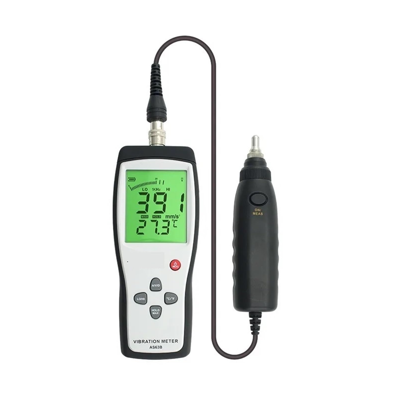 WDWDW Vibration Meter Tester,AS63B Digital Vibro Handheld with Acceleration Velocity Measurement