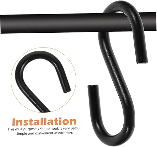 Miniatura 4 de STOBAZA Ganchos minimalistas modernos en forma de S, 200 ganchos de metal para ropa, bolsos, sombreros, toalla de cocina