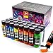 Produktbild Acrylfarben Set Waschfeste 24 Farben - 60ml Acrylfarbe Set zum Kunst Pigment für Leinwand, Papier, Holz, Stein, Keramik, Aussenwand- Flaschen Stück Acrylfarbe