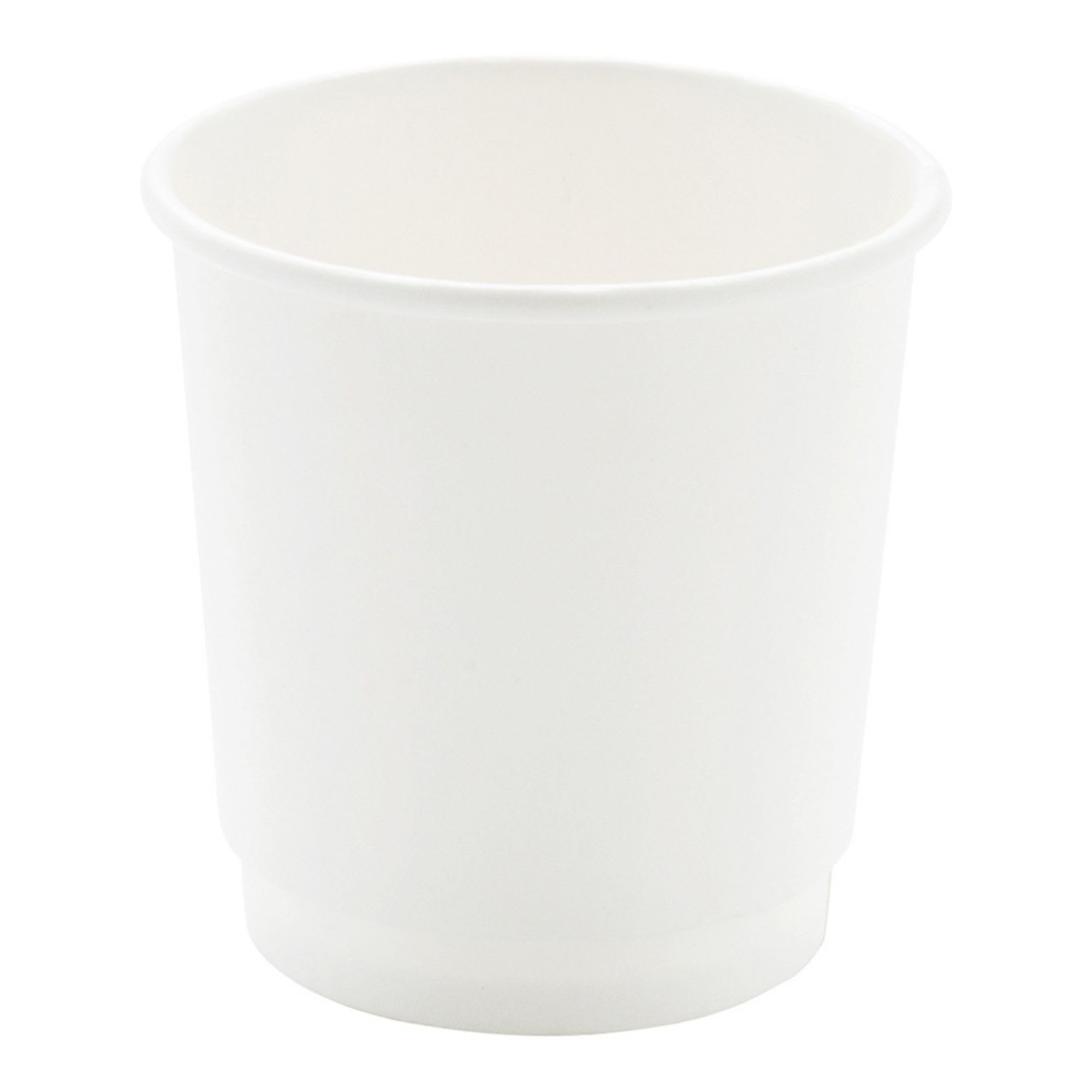 Restaurantware-500 CT Disposable White 4-oz Hot Beverage Cups with Double Wall Design: No Need for Sleeves - Perfect for Cafes - Eco Friendly Recyclable Paper - Insulated - Takeout Coffee Cup