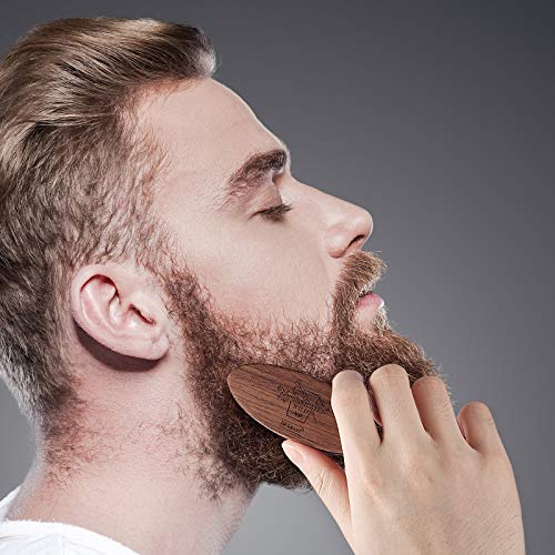 BFWood Pocket Beard Brush & Comb for Beard and Mustache - Facial Hair Grooming Tool for Men - Thumbnail 5