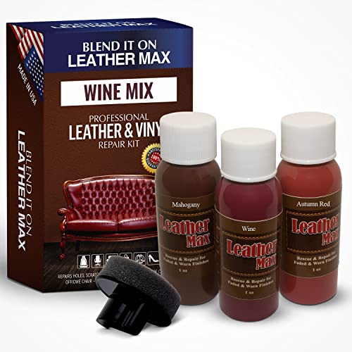 Leather Max Wine Mix Vinyl and Leather Repair Kit -