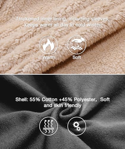 ZITY Womens Hoodies Fleece Jacket Winter Sherpa Lined Sweatshirt4