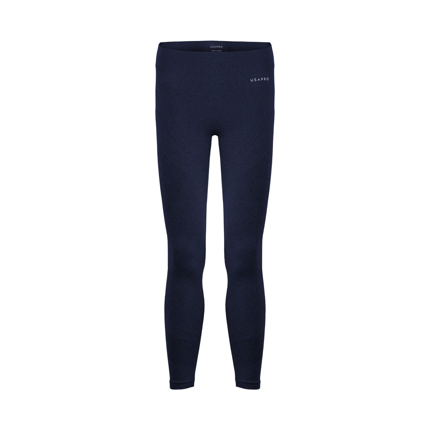 USA Pro Kids Junior Seamless Tights Navy 13 Years
