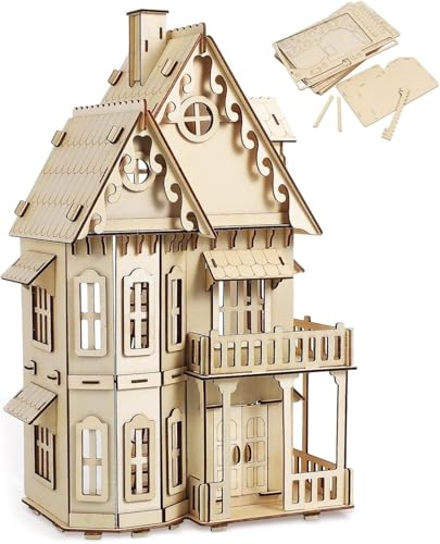 3D House Jigsaw Puzzle Model Kit - CUTEROOM Fantasy Villa Dollhouse