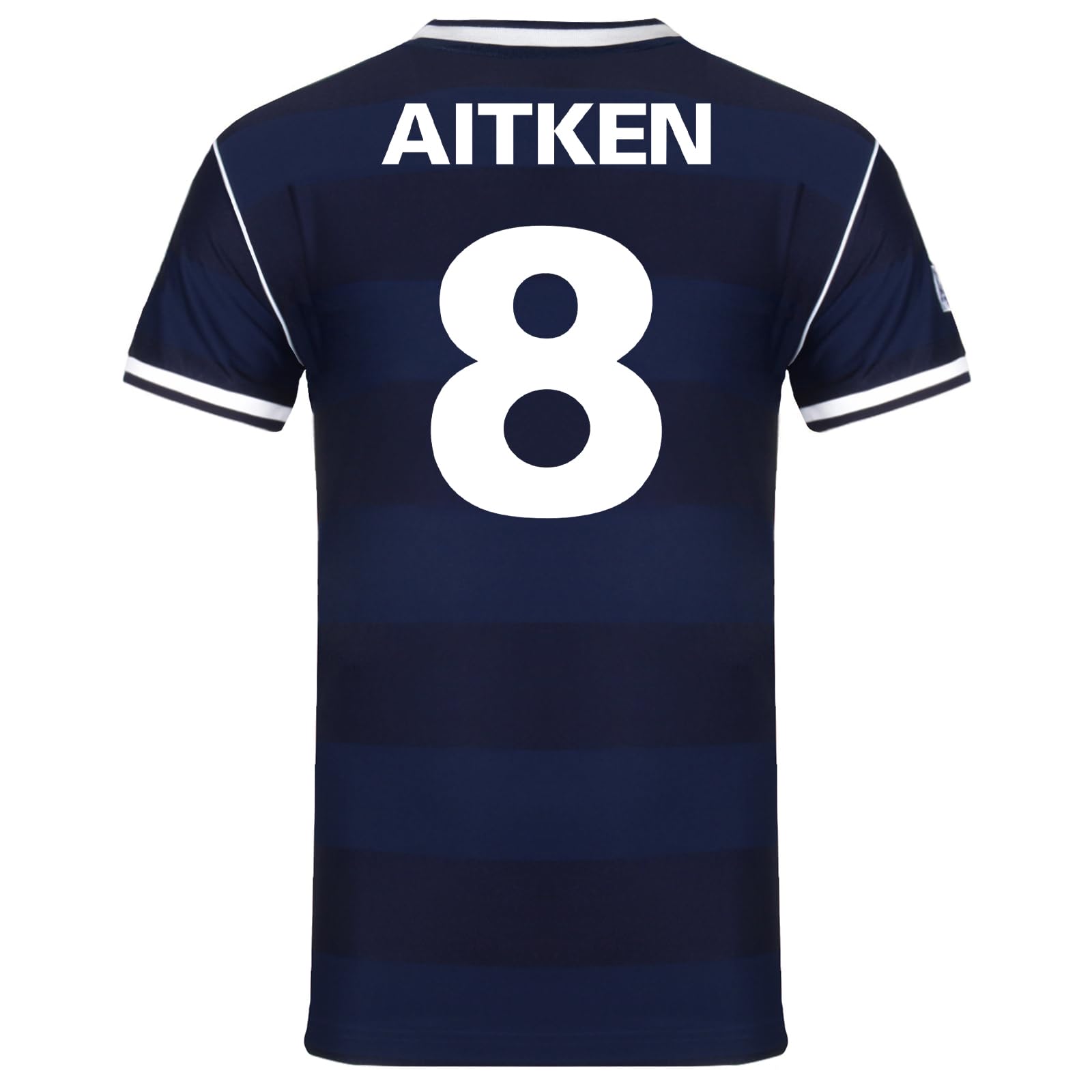 Scottish FA Scotland Mens Aitken 8 1986 Retro Shirt Navy Blue XL