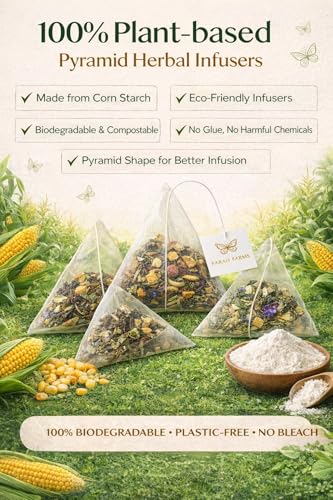 Image of Parah Farms Butterfly Pea Flower Tea Bags | Indigo Radiance Herbal Tea | Blue Tea with Lemongrass & Mint | Color Changing Herbal Tea | Caffeine-Free | 20 Biodegradable Tea Bags