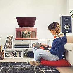 Tourne-Disque rétro, Tourne-Disque, Platine Vinyle avec Haut-parleurs USB Lecture MP3 Bluetooth Radio FM Lecteur CD et… - Les Beatles, Paul McCartney, John Lennon, RIngo Starr, George Harrison Tourne-Disque rétro, Tourne-Disque, Platine Vinyle avec Haut-parleurs USB Lecture MP3 Bluetooth Radio FM Lecteur CD et… – Image 6