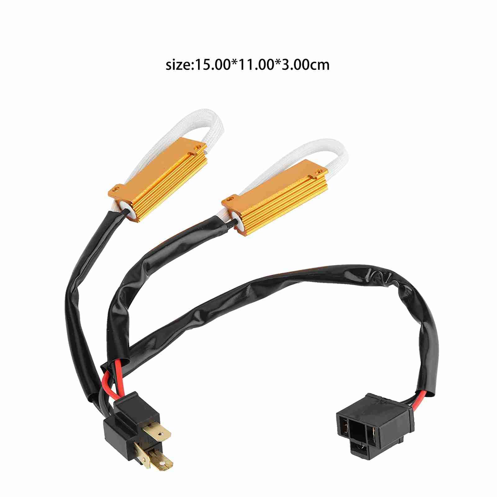2 Resistencias Decodificadoras LED Para Faros H4 - Elimina Parpadeos Y Errores En Coche 12V