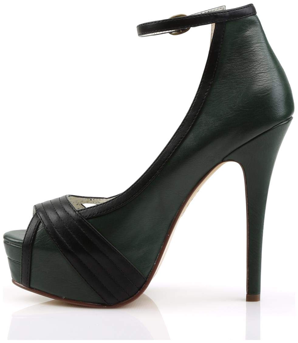 Pinup CouturePin Up Couture BELLA-31 Platform Pump Dark Green/Black 6