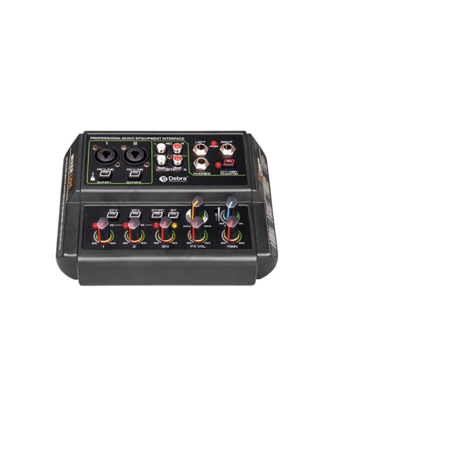 Tarjeta de Sonido de Interfaz de 4 Canales D4-Live con Bluetooth, alimentación Fantasma de +48 V, 16 Tipos de DSP, for transmisión en, grabación.