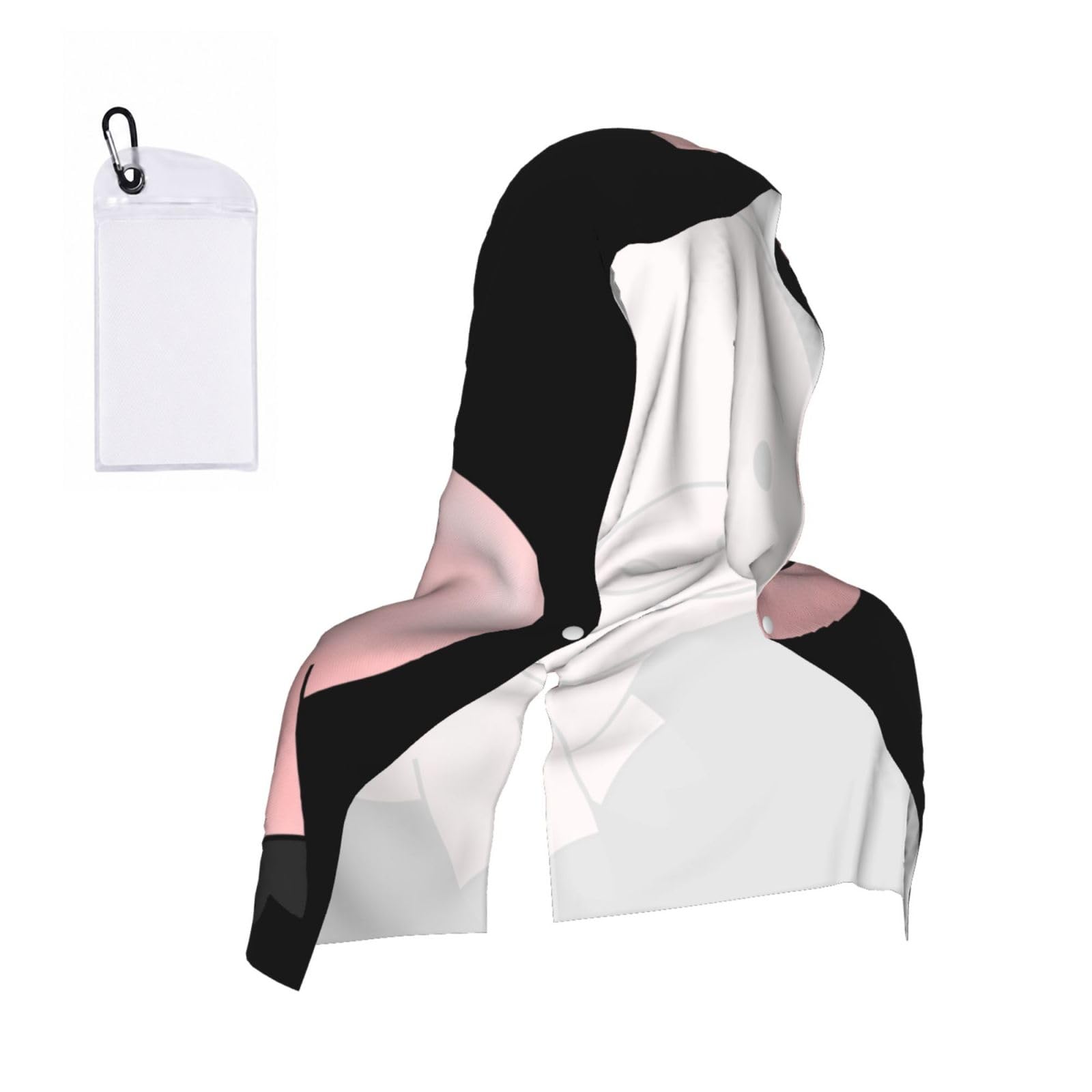 EZDLOWVBA Piggy Print 2 Pack Cooling Hoodie Towels,Sports Headscarf, Neck Wrap Scarf,Breathable Cooling Towel For Neck And Face, Travel, Swimming, Training