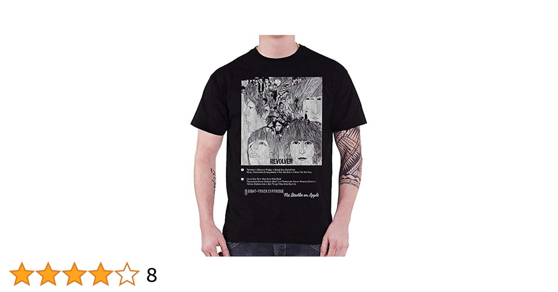 The Beatles REVOLVER Tシャツ XL Revolver Black Photo T-Shirt - The Beatles Official Store