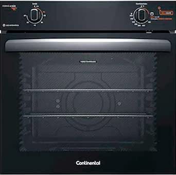 Continental Forno de Embutir a Gás OC8GM com TOPLimpaFácil Grill e Timer Preto 80 Litros com Grill a Gás Embutir 1800W 56x53x59 cm 24,5 kg