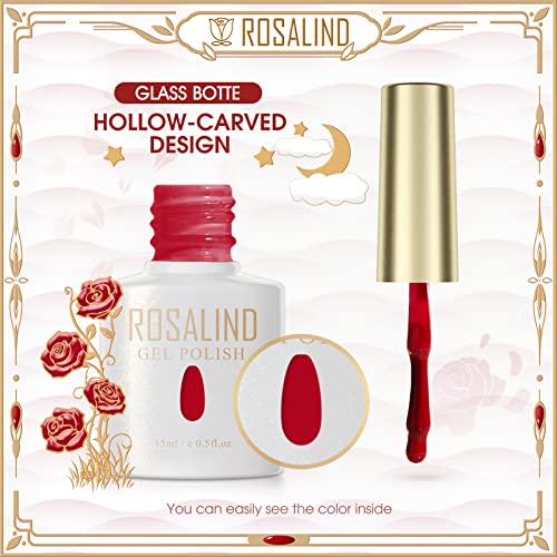 ROSALIND UV Nagellack Schwarz Rot Gel Nagellack 15ml UV LED Soak Off Nail Gel Polish Shellac Nagellack Starterset Gel… – Bild 7