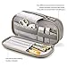 EASTHILL Big Capacity Pencil Case Stationery Storage Large Handheld Pen Pouch Bag Multiple Compartments Double Zipper Portable High School Organizer College Students Girl Boy Teen Unisex Adult-Gray