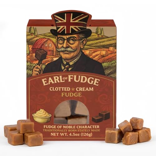 Clotted Cream Fudge 126g Handmade British Confectionery - Earl of Fudge | Traditional Recipe all Butter | Luxury Gourmet Gift